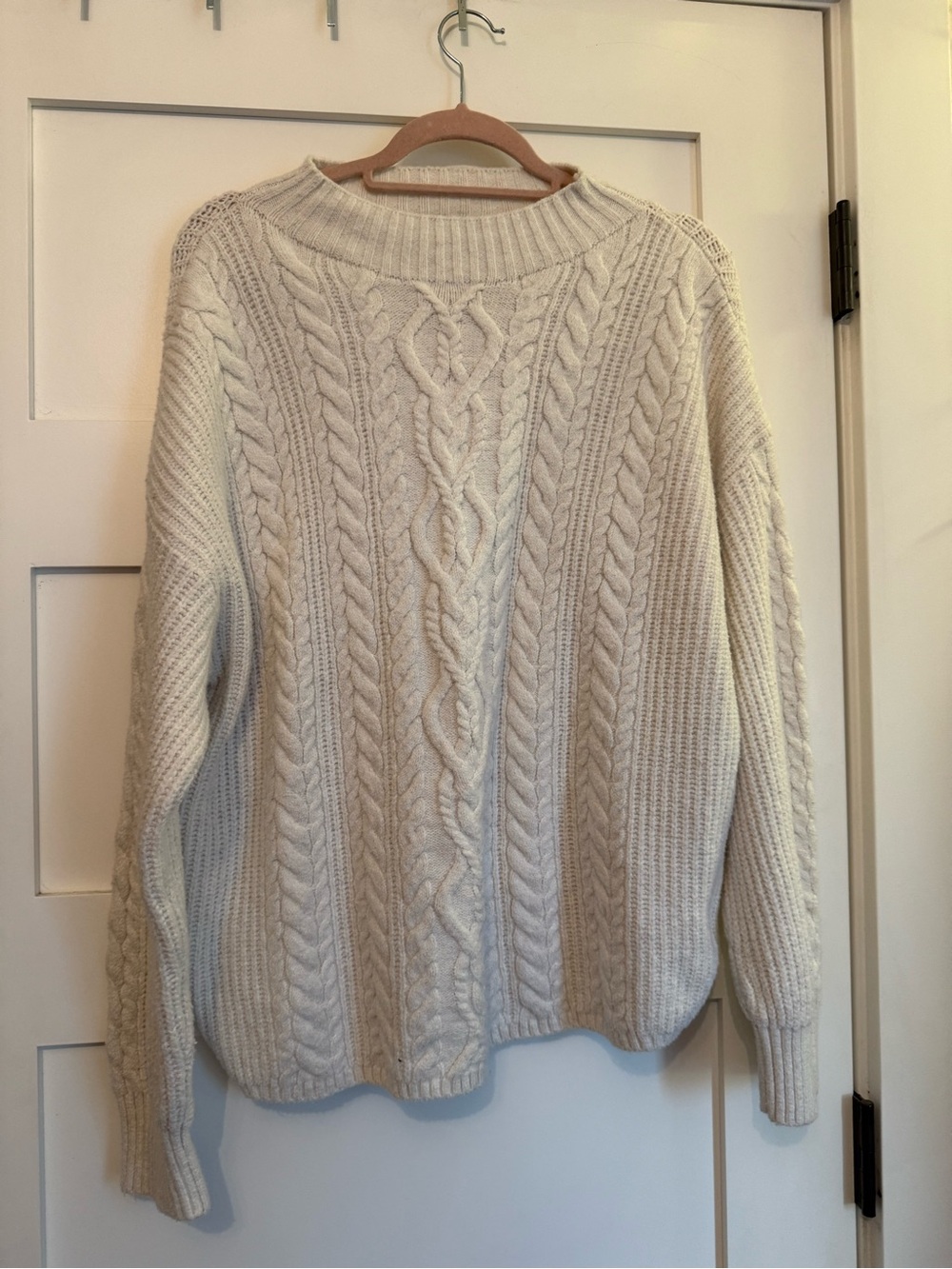 Old Navy Cream Cable-Knit Turtleneck Sweater